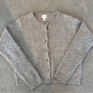 H&M Beige Cable Knit Cardigan